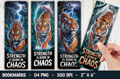 Storm Tiger Bookmark Sublimation Product Image 1