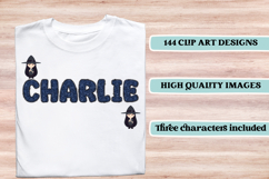 Wizard Magic School Alphabet Clipart, wizard letters doodle Product Image 6