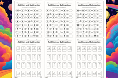Editable Subtraction and addition Math worksheets template 2 Product Image 2