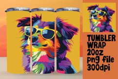 Color Splash Dog Tumbler Wrap Product Image 1