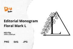 Editorial Monogram Floral Mark Product Image 1