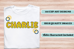 Geometric Alphabet png clipart, geometric letters doodle Product Image 6