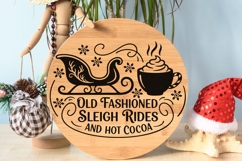 Old Fashioned Sleigh Rides Svg, Farmhouse Christmas Svg. Product Image 9