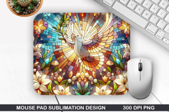 Doves Mouse Pad Sublimation, Easter Mouse Pad PNG Product Image 1