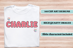 Pastel Patchwork Alphabet &amp; Numbers PNG Clipart Product Image 6