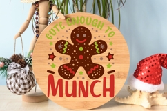 Cute Enough To Munch Svg, Kids Christmas Gingerbread Svg. Product Image 8