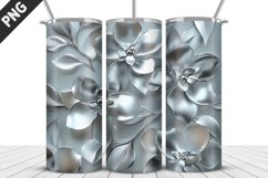 3D Flowers Tumbler Wrap | Sublimation Design | Tumble PNG Product Image 1