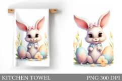 Easter Bunny Kitchen Towel. Easter Kitchen Towel Design Product Image 1