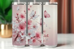 Spring Tumbler Wrap 20 oz - plum blossoms Product Image 1