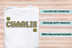 Christmas Alphabet png clipart, christmas doodle letters Product Image 6