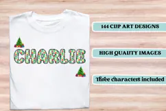 Christmas Alphabet png clipart, christmas letters doodle Product Image 6