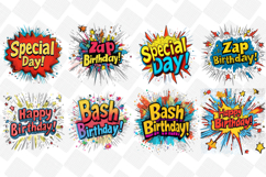 Happy Birthday Pop Art Clipart - Set of 28 Png Bundle Product Image 4