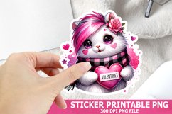 Valentine&#039;s Day Animal Sticker| Valentine&#039;s Day Sticker Product Image 1