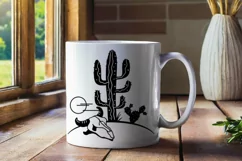 Cactus Desert svg, Bull skull cut, Western svg, Arizona Product Image 6