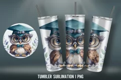 Graduation Tumbler Wrap Sublimation Designs | Owl Graduation Product Image 4