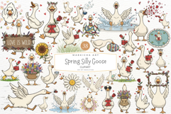 Spring Silly Goose Clipart Product Image 1