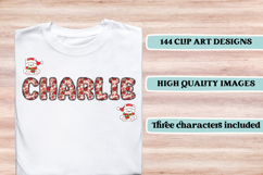 Christmas Alphabet png clipart, christmas doodle letters Product Image 6