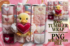 Enchanted days 20oz tumbler wrap, Valenines Animals Product Image 1