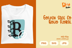 Golden Sage Co Boho Floral Monogram Product Image 1
