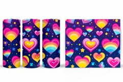 Hearts Tumbler Design. Colorful Hearts Tumbler Sublimation Product Image 2