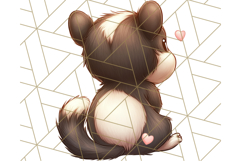 Cute Back View Sitting Animal Clipart PNG From Behind Product Image 4