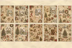 Winter Christmas Junk Journal Pages Product Image 2
