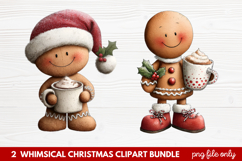 Whimsical Christmas Clipart | Cute Festive Holiday PNG Product Image 1