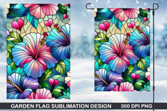 Flowers Garden Flag Sublimation| Flower Garden Flag PNG Product Image 1