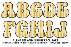 Honey bee Alphabet png clipart, honey bee letters doodle Product Image 2