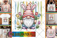 LUMINOUS Tote Bag Sublimation Ideas, Easter Gnomes Product Image 1