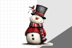 Watercolor Snowman Clipart, Whimsical, Product Image 5