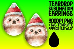 Playful Teardrop Earrings Sublimation Template , Christmas W Product Image 1