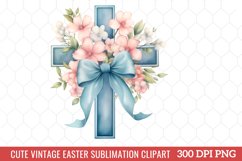 Cute Vintage Easter Sublimation Clipart Product Image 1