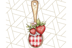 Cottagecore Strawberry Kitchen PNG Clipart, Retro Fruit Png Product Image 4