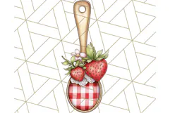 Cottagecore Strawberry Kitchen PNG Clipart, Retro Fruit Png Product Image 4