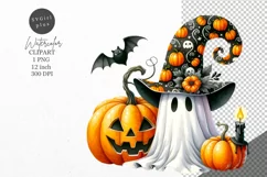 Halloween clipart, Ghost clipart, Autumn clipart Product Image 1