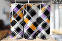 Halloween Plaid Pattern Tumbler Wrap - High Quality 300 Dpi Product Image 1