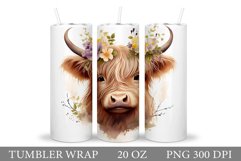 Cow Tumbler Design. Cow Tumbler Sublimation Product Image 1