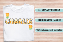 Easter Day Digital Papers, easter day doodle letters Product Image 6