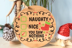 Naughty Nice You Saw Nothing Svg, Christmas Checklist Svg. Product Image 7