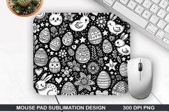 Mouse Pad Sublimation, Easter Bunny Mouse Pad PNG Design Product Image 1