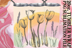 Vibrant Hearts 20oz tumbler wrap, Rainbow Product Image 1