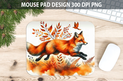 Watercolor Fox Mouse Pad Sublimation - Animal PNG Product Image 1