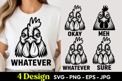 Chicken Whatever Mood SVG PNG Product Image 1