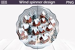 Christmas Wind Spinner Sublimation| Winter Wind Spinner PNG Product Image 1