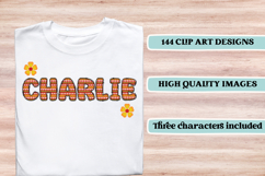 Fall Autumn Alphabet png clipart, fall autumn letters doodle Product Image 6