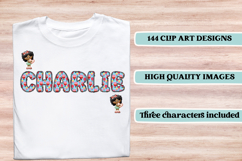 Valentine Alphabet Clip Art, valentines day letters doodle Product Image 6