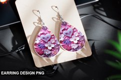 Valentines Day Teardrop Sublimation- Valentines Day Earring Product Image 1