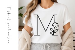 Alphabet, Letters, Monogram, Black flowers Product Image 1