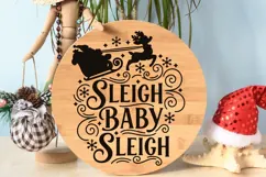 Sleigh Baby Sleigh Svg, Santa Sleigh Svg, Funny Santa Svg. Product Image 8